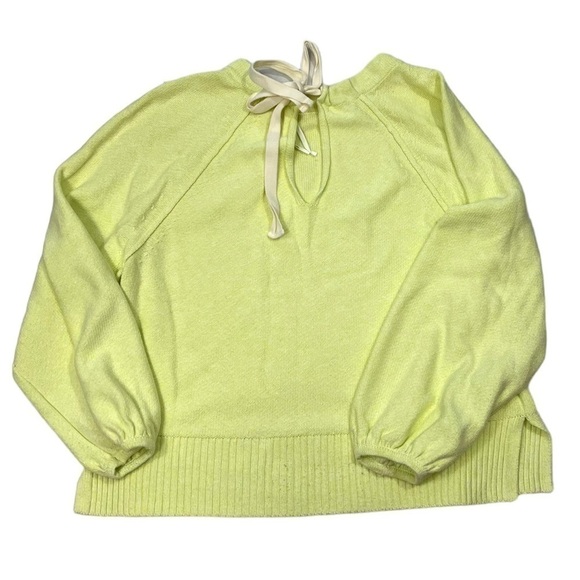 Anthropologie Emily Cotton Sweater Tie at Neck Back - Picture 5 of 10